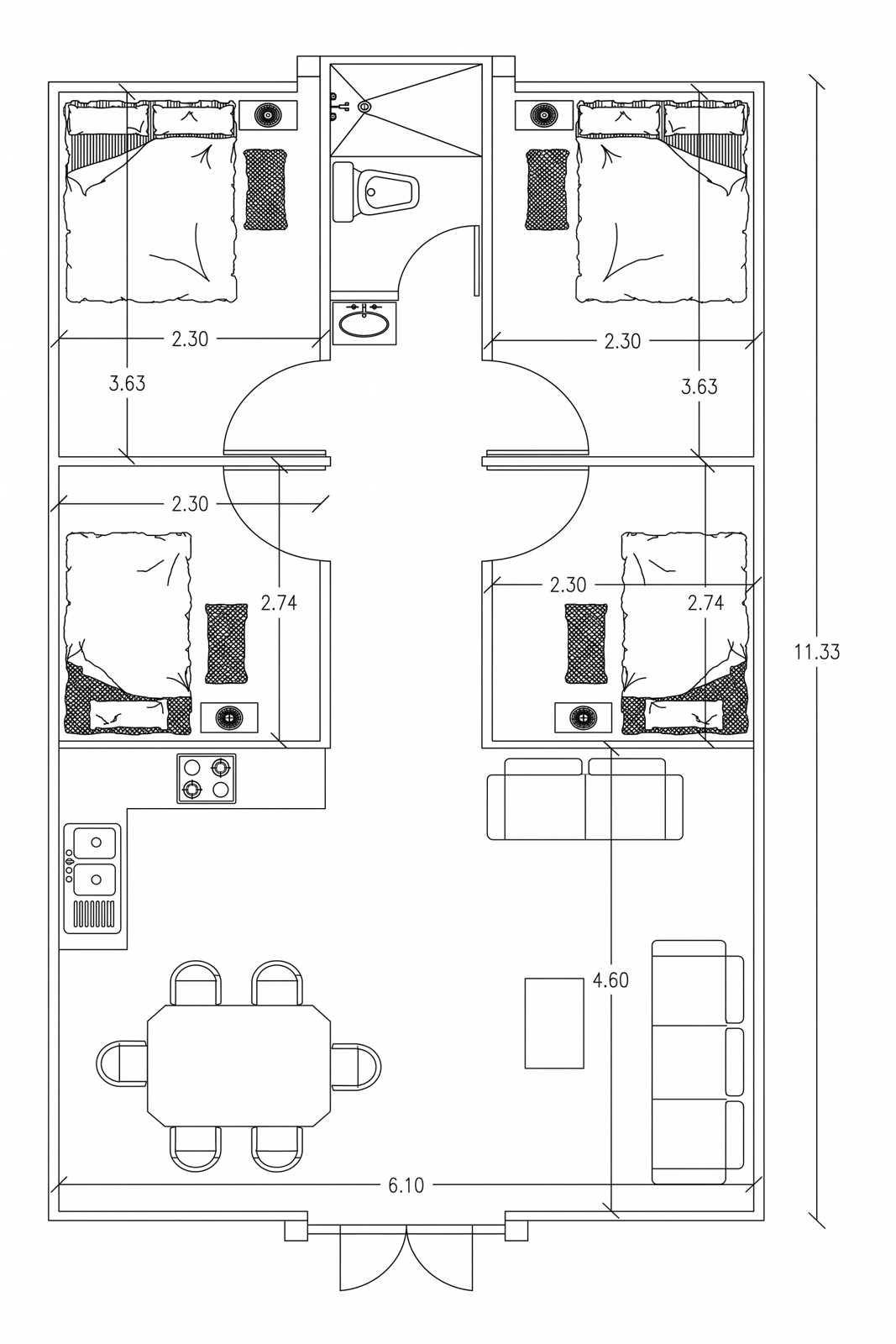 Plano LIBERTY 72 m²